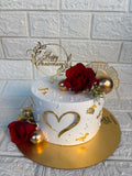 Scarlet Bloom Celebration Cake