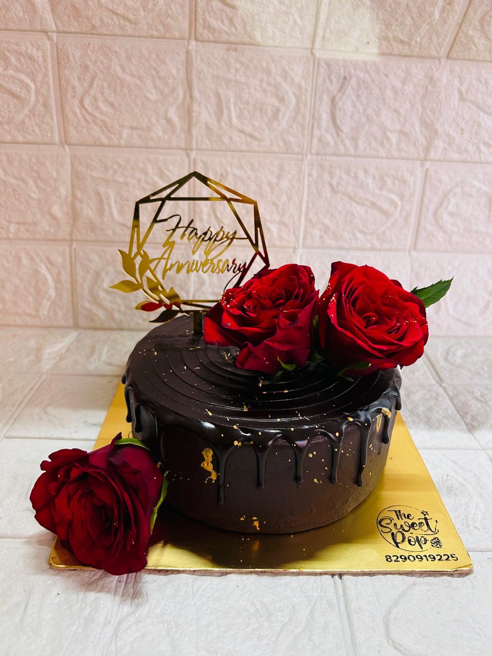 Midnight Romance Chocolate Drip Cake