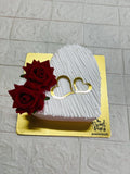 Timeless Romance Heart Cake
