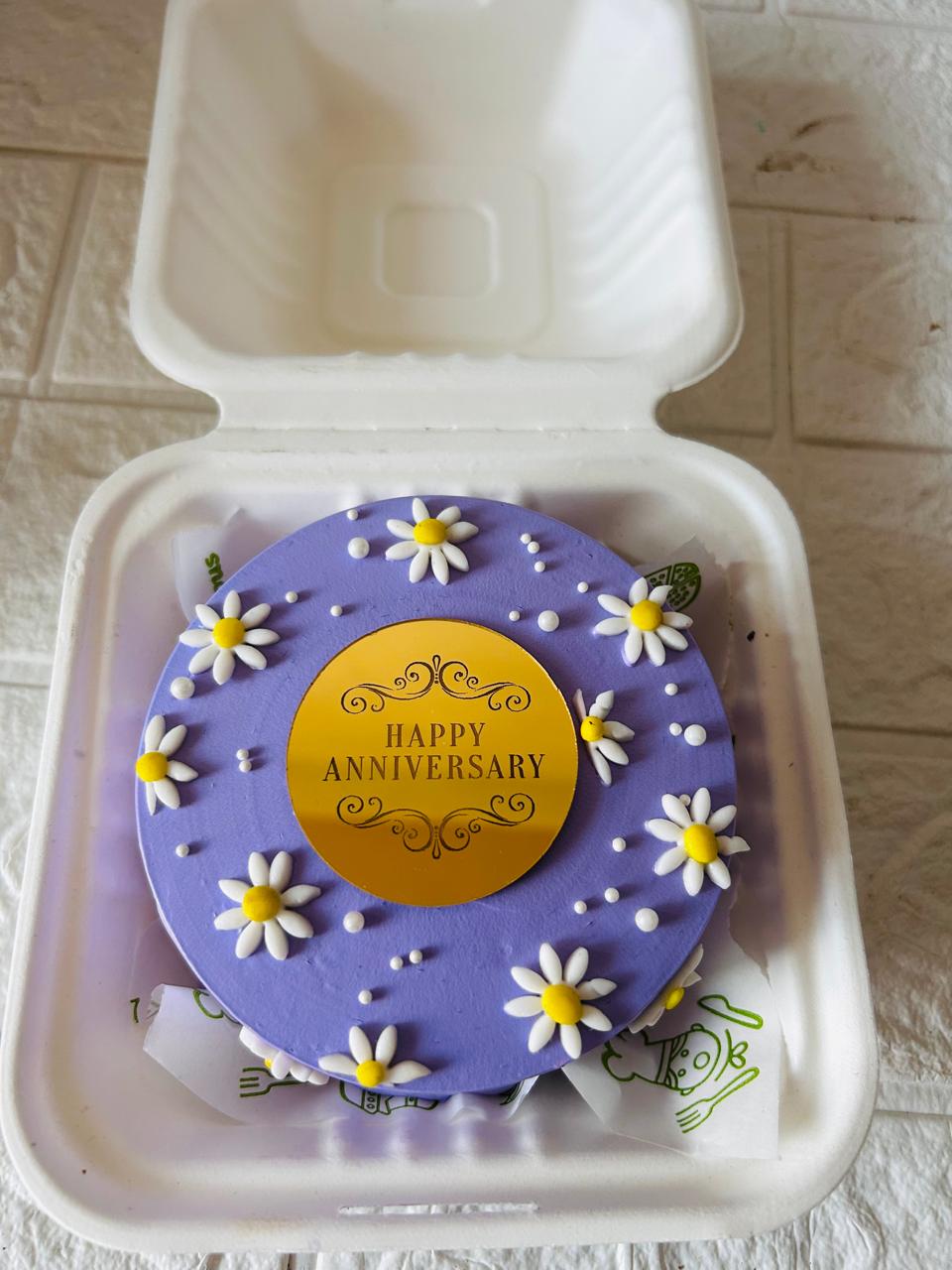 Lavender Floral Bento Cake