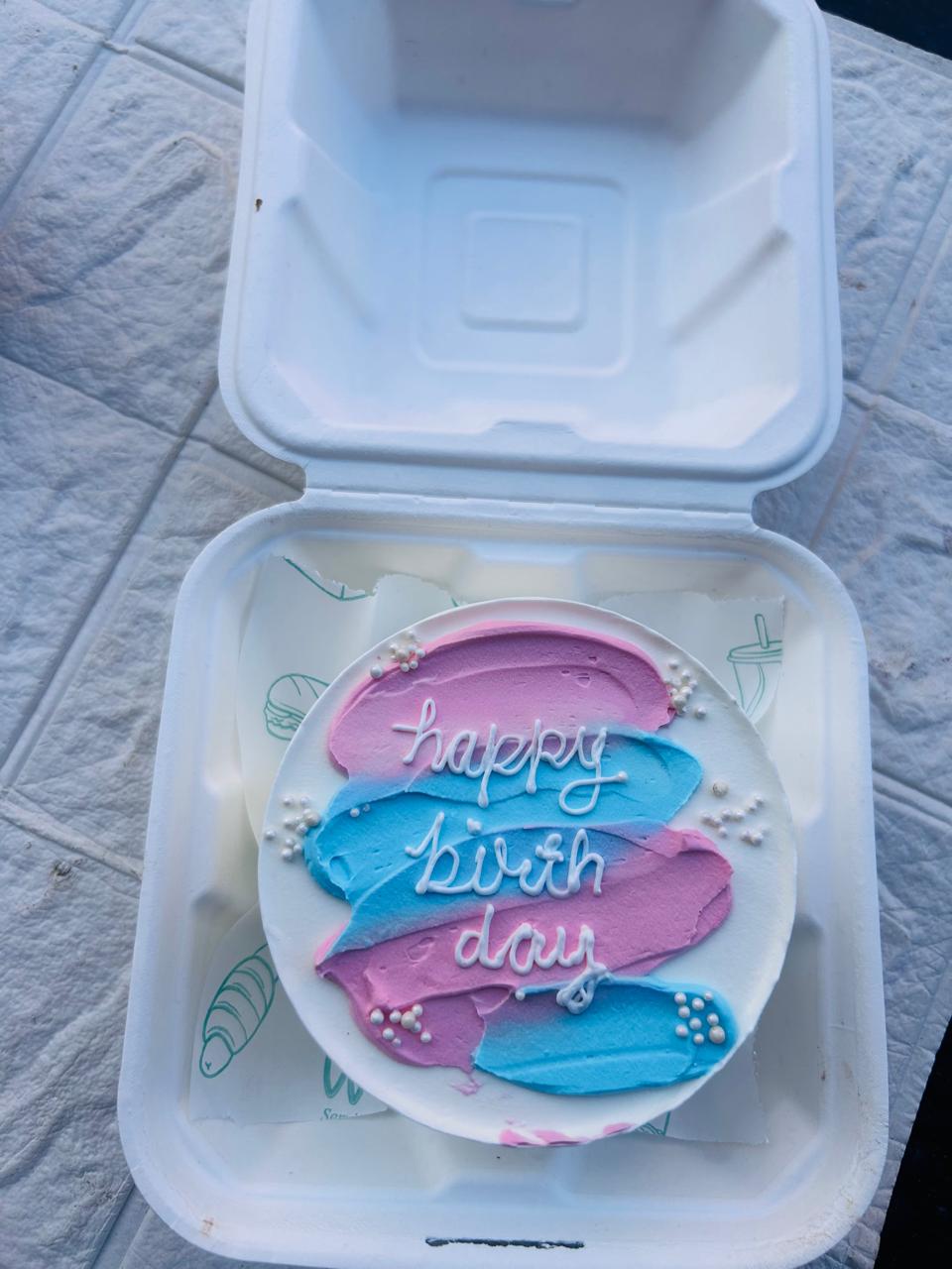 Pastel Birthday Bento Cake