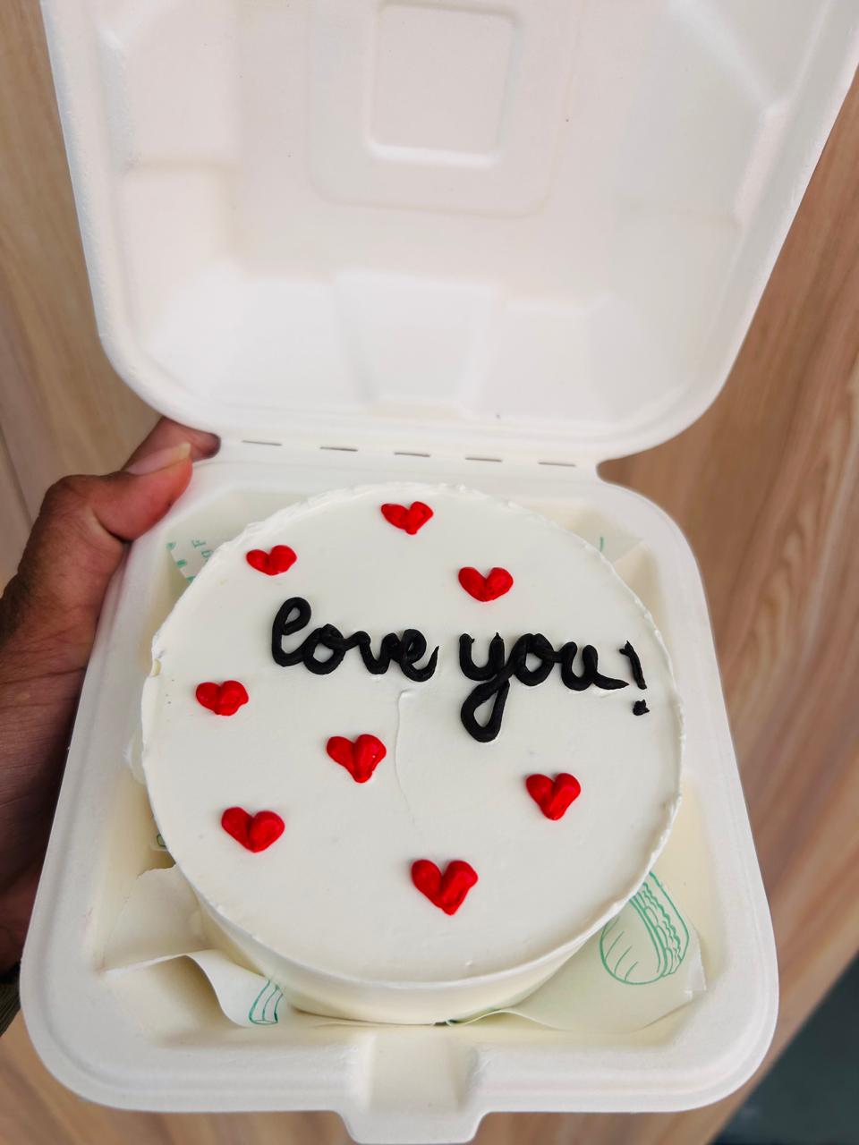 Hearts & Love Bento Cake