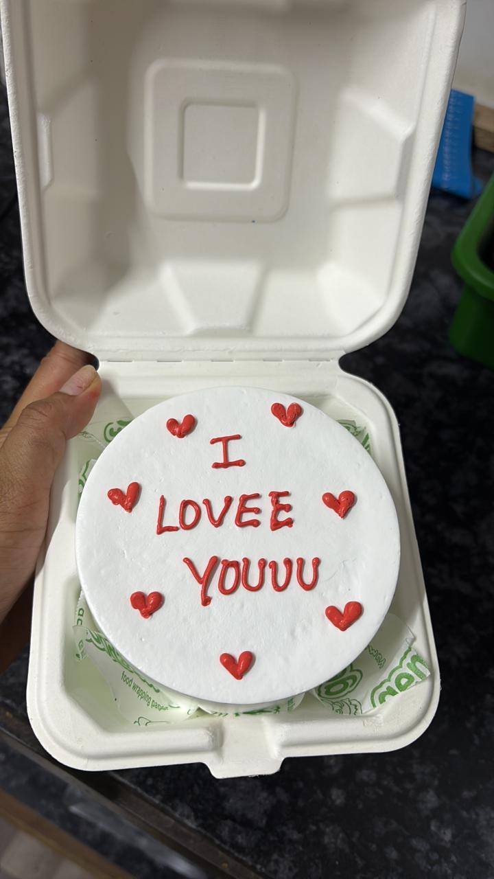 I Love You Heart Bento Cake