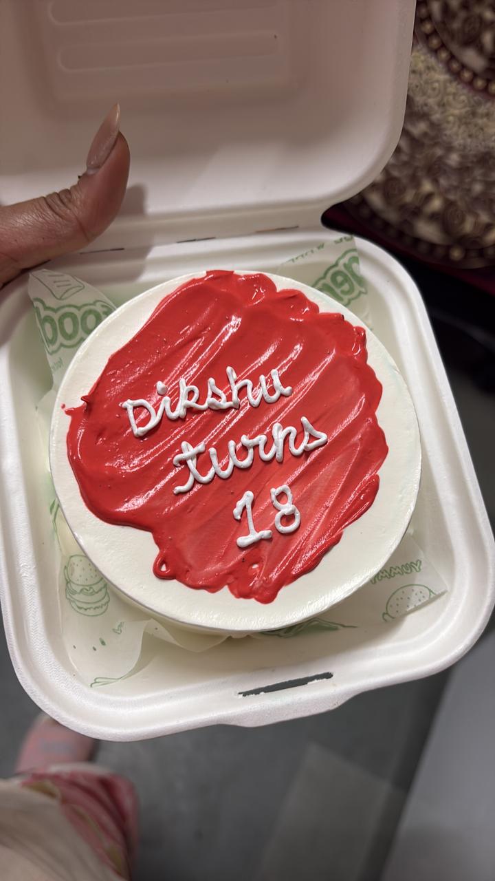 Bold Red Milestone Birthday Bento Cake