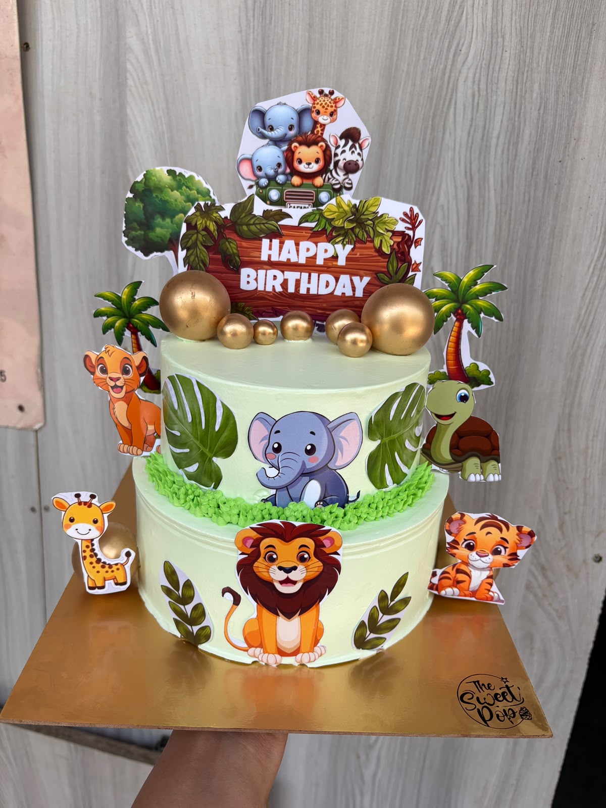 Jungle Safari Theme Birthday Cake