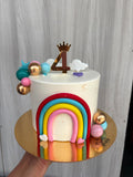 Rainbow Theme Birthday Cake