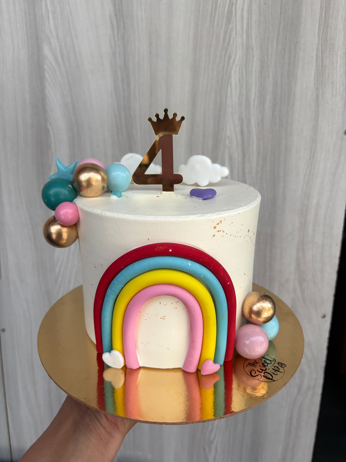 Rainbow Theme Birthday Cake