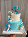 Elephant & Hot Air Balloon Cake