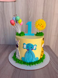 Safari Adventure First Birthday Cake