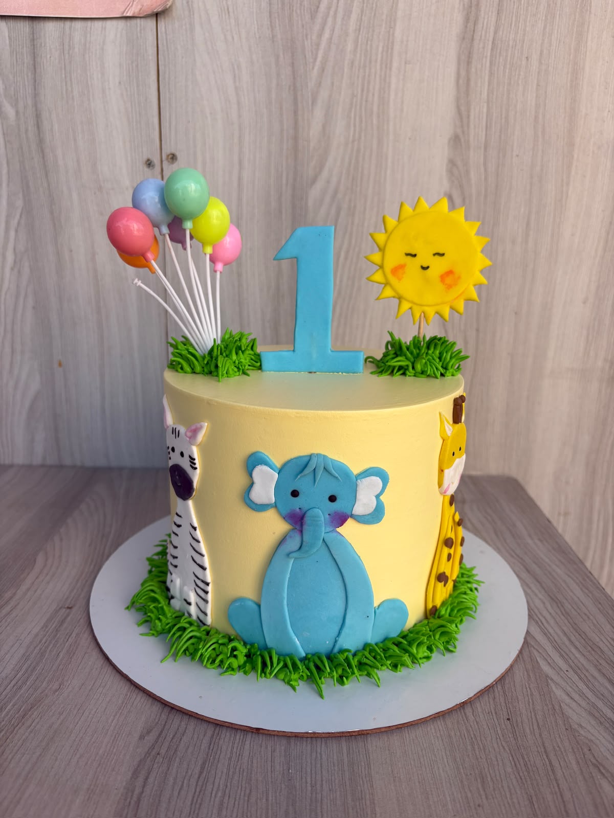 Safari Adventure First Birthday Cake