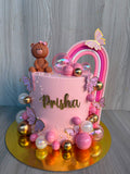 Teddy Bear Rainbow Birthday Cake
