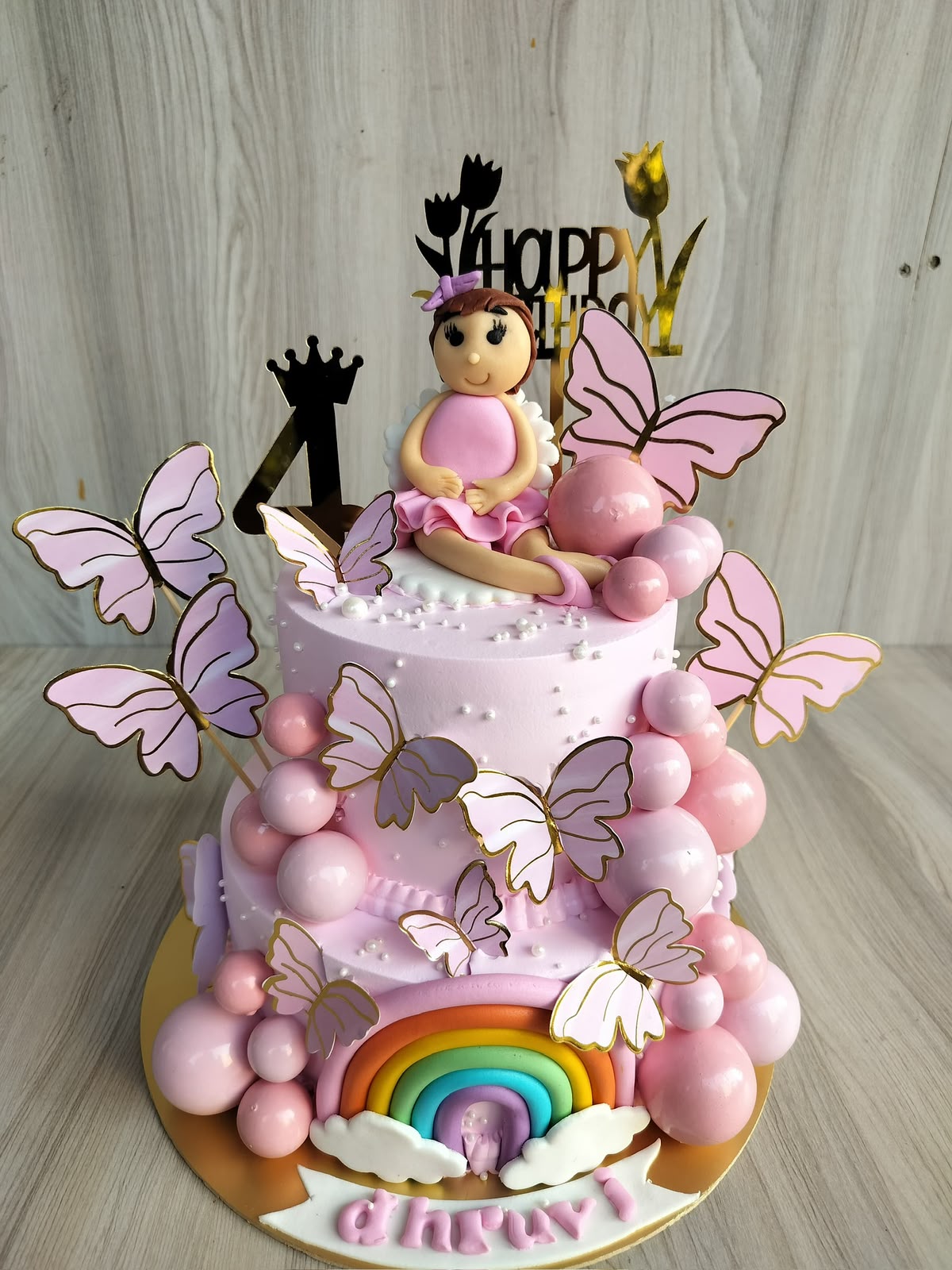 Fairy Butterfly Theme Cake