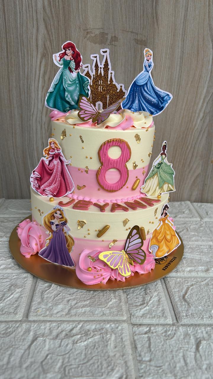 Pink & Gold Princess Cake