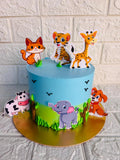 Jungle Safari Theme Birthday Cake