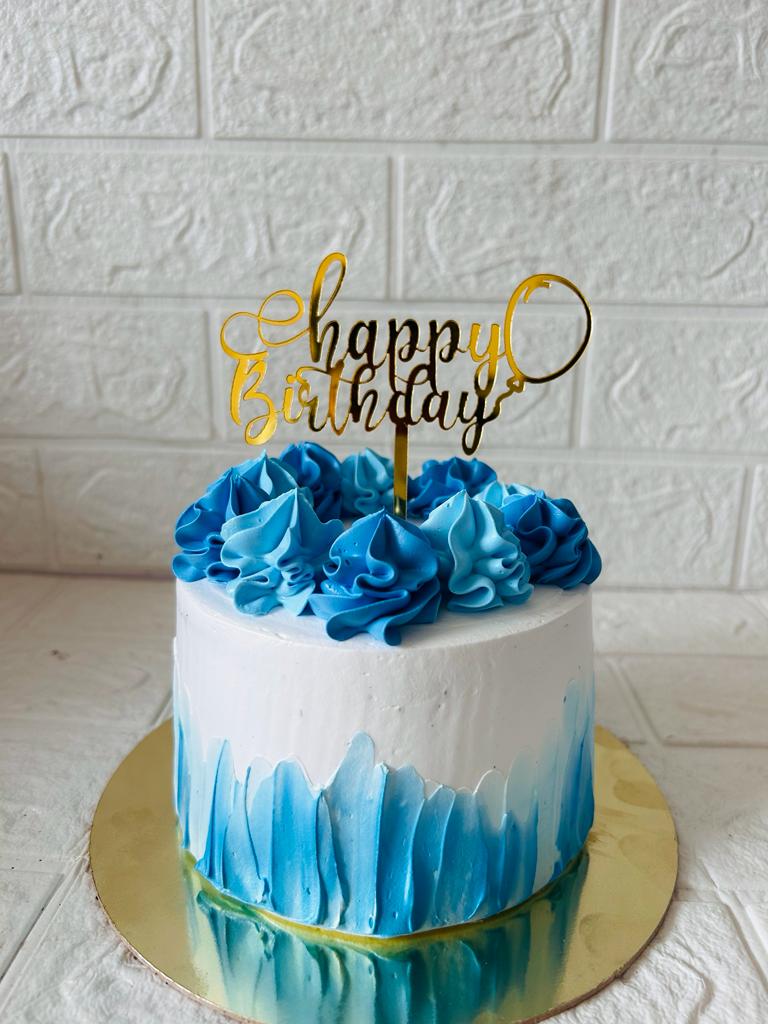 Sapphire Swirl Celebration Cake