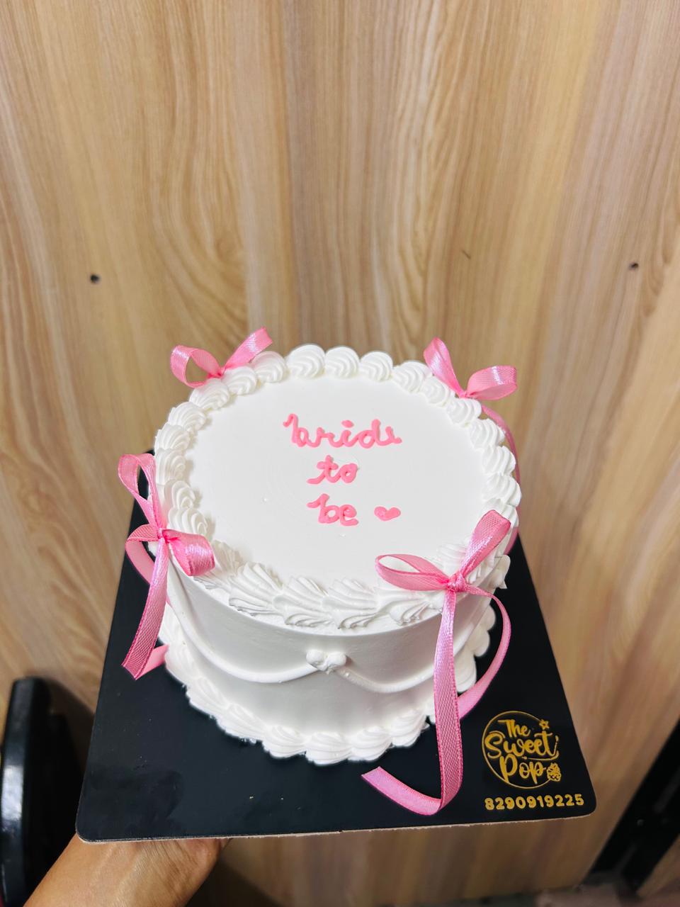 Elegant White & Pink Bridal Cake