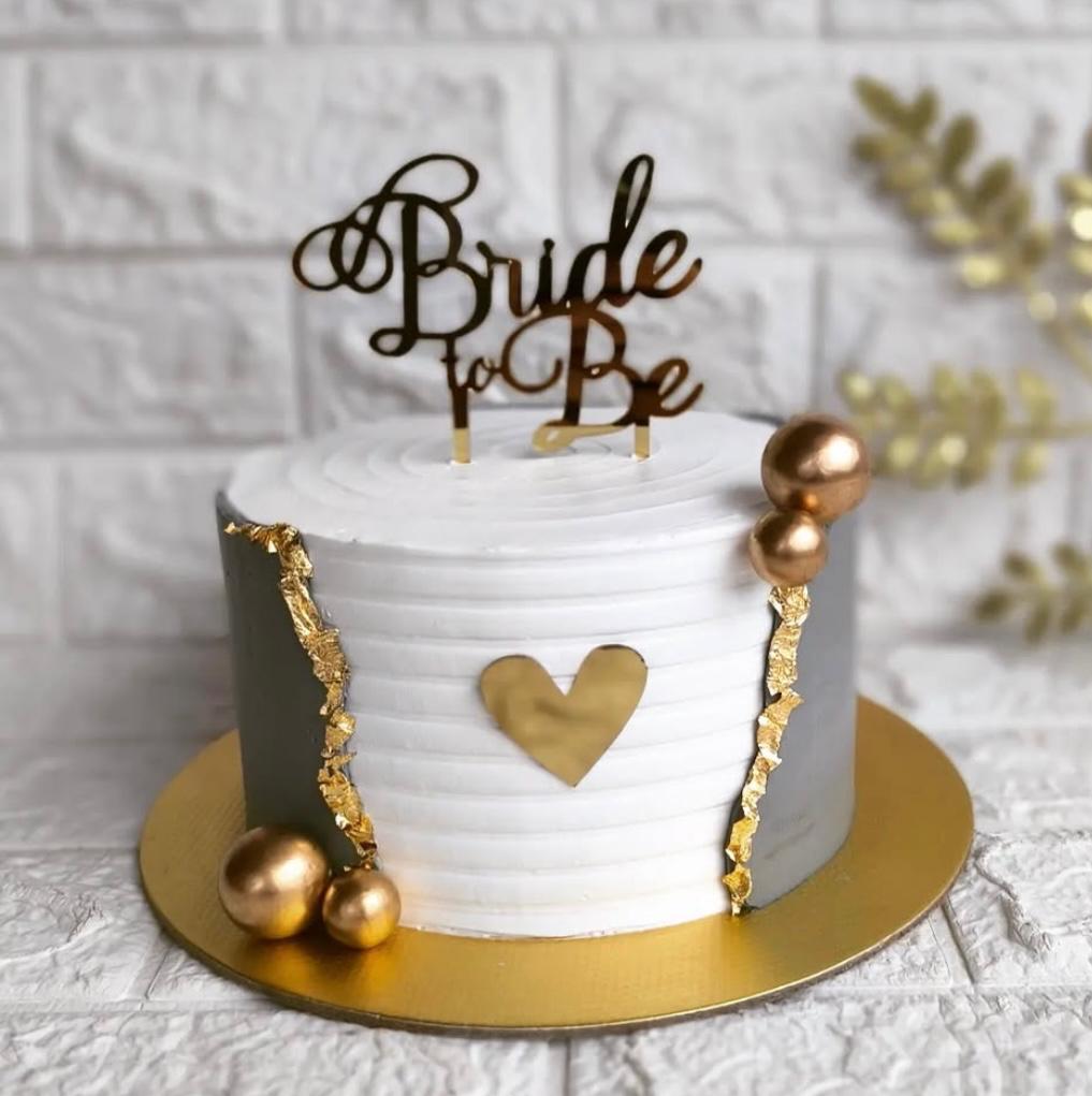 Luxury White Gold Bridal Cake