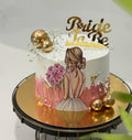 Pink Floral Bride to Be Cake