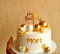 Elegant Gold Birthday Cake for Mom