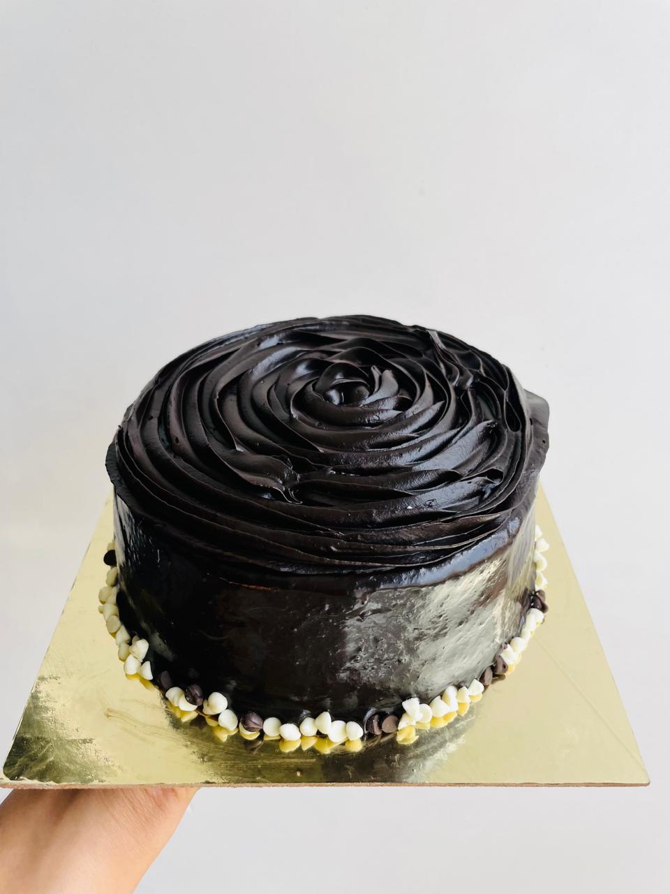 Rich Dark Chocolate Birthday Cake