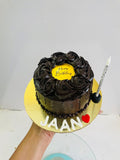 Elegant Chocolate Birthday Celebration Cake