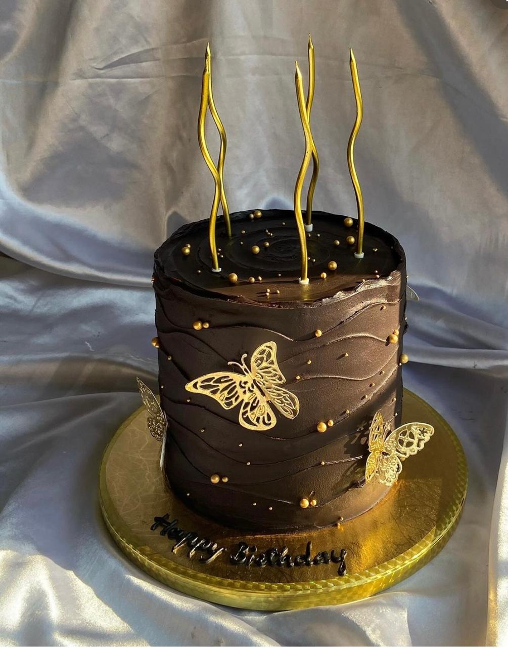 Elegant Dark Chocolate Celebration Cake