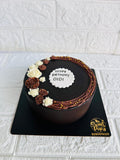 Elegant Chocolate Floral Birthday Cake