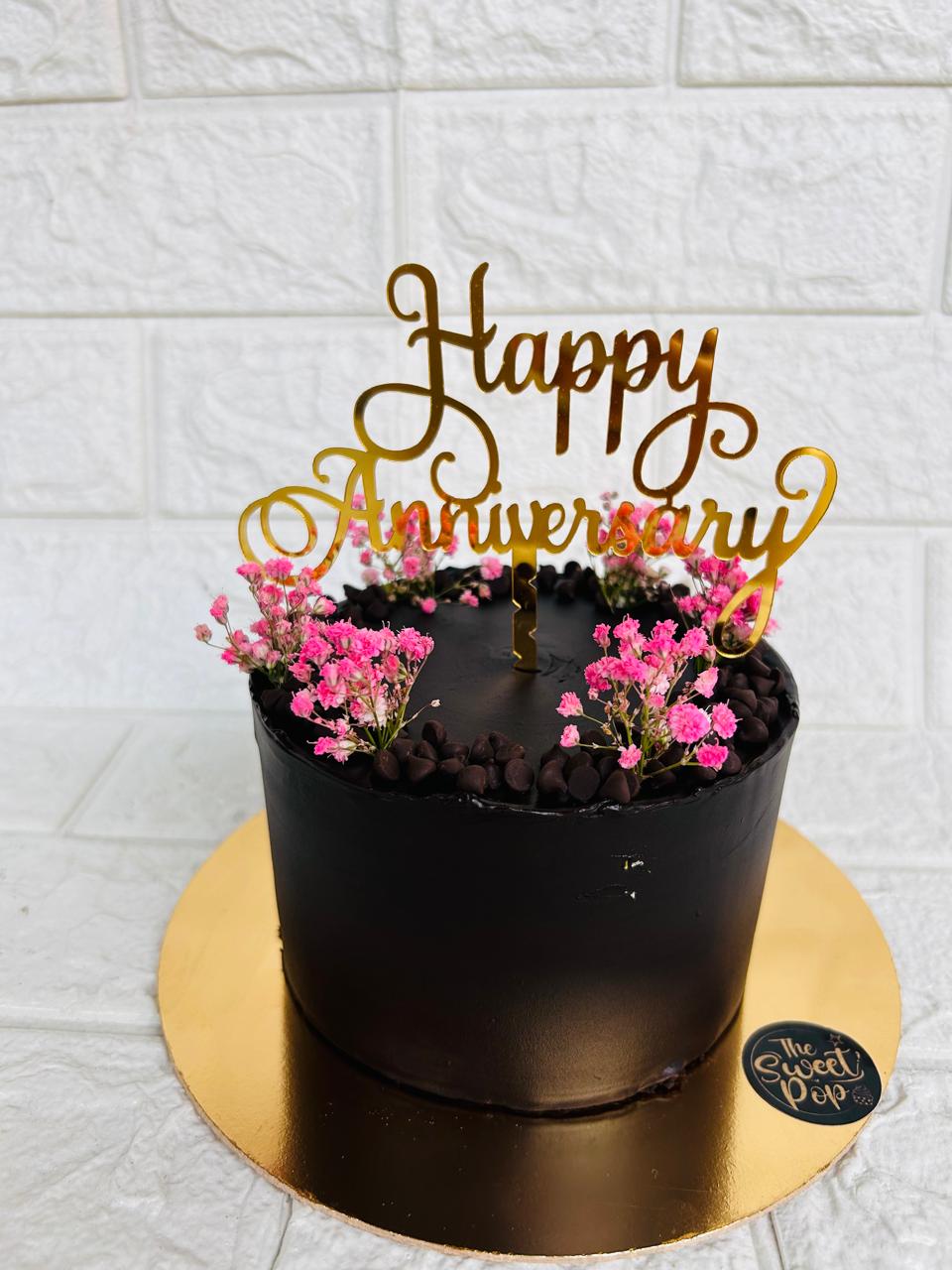 Romantic Chocolate Anniversary Cake