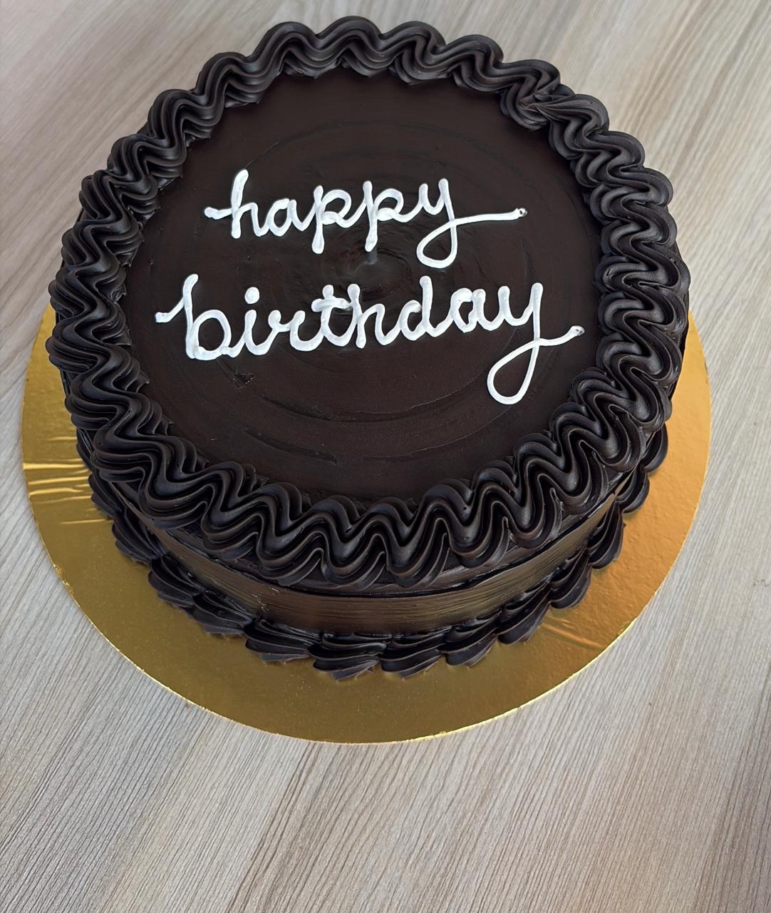 Minimalist Chocolate Birthday Cake