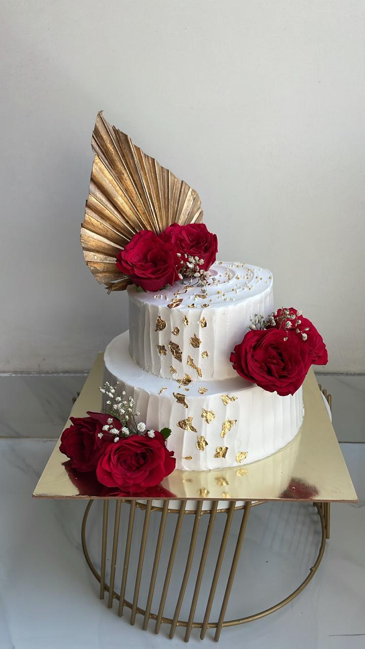 Elegant Red Velvet Wedding Cake