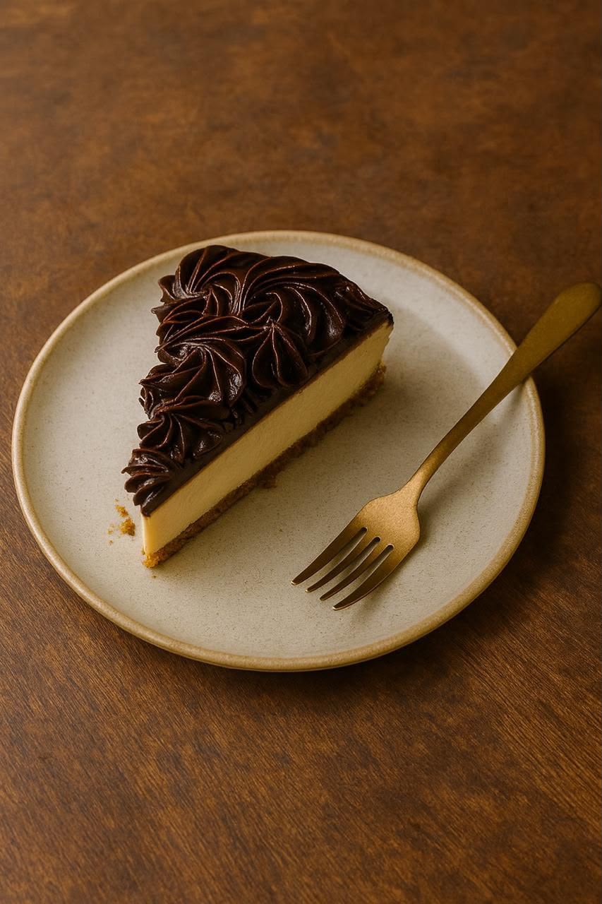 Chocolate Ganache Cheesecake Slice