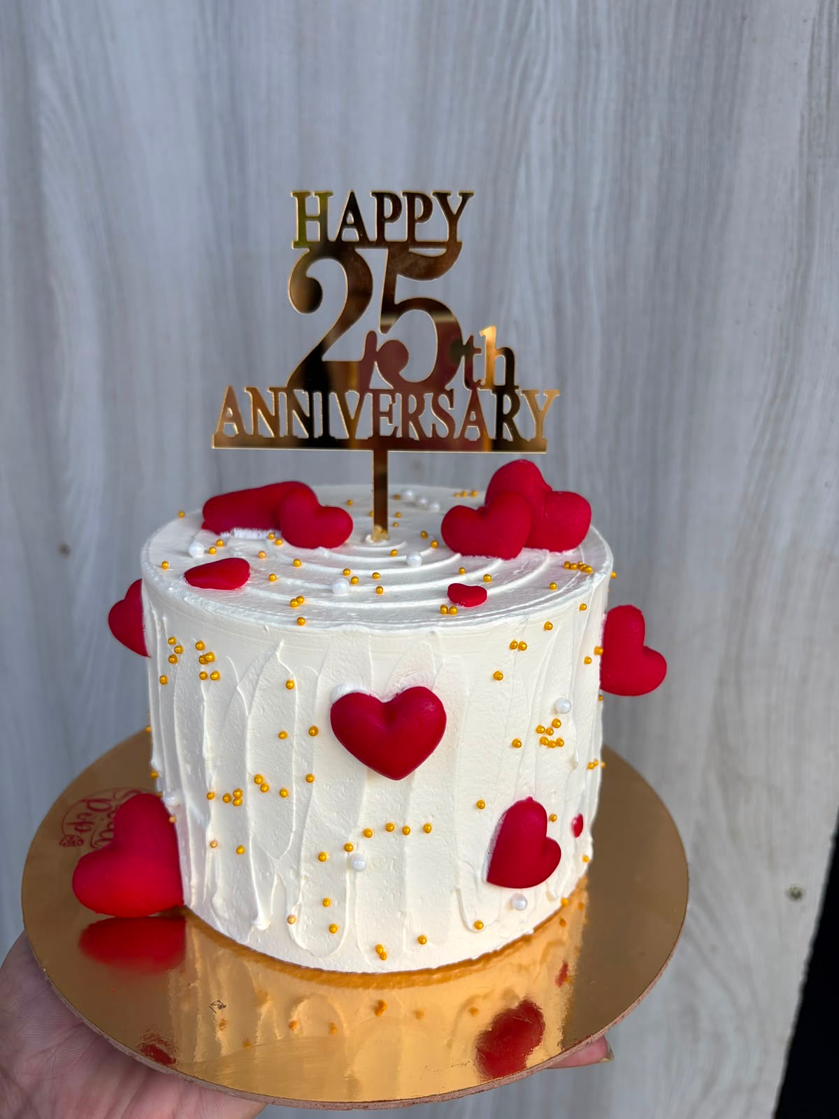 Minimalist White Heart Cake